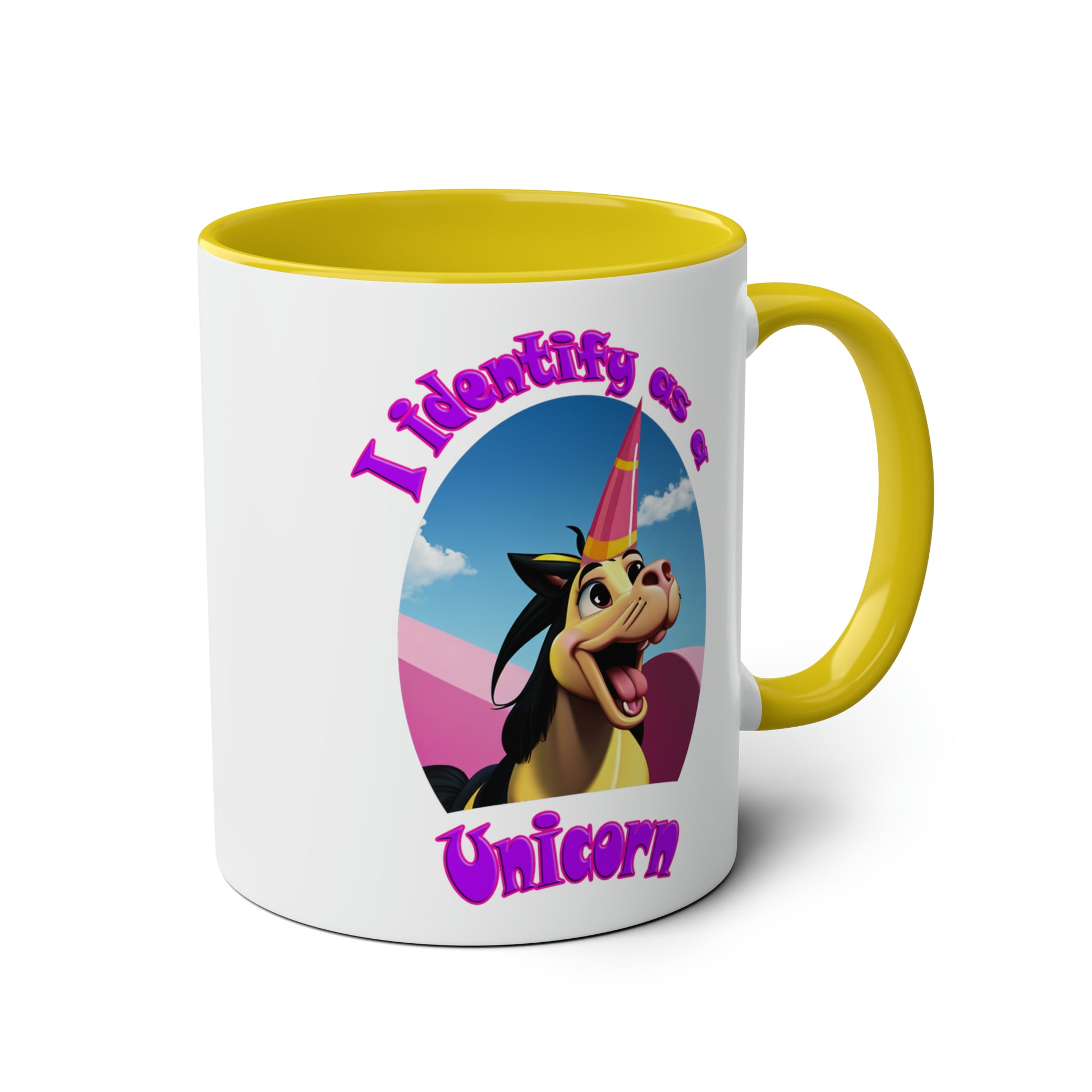 I identify as a Unicorn, printed coffee mugs for her