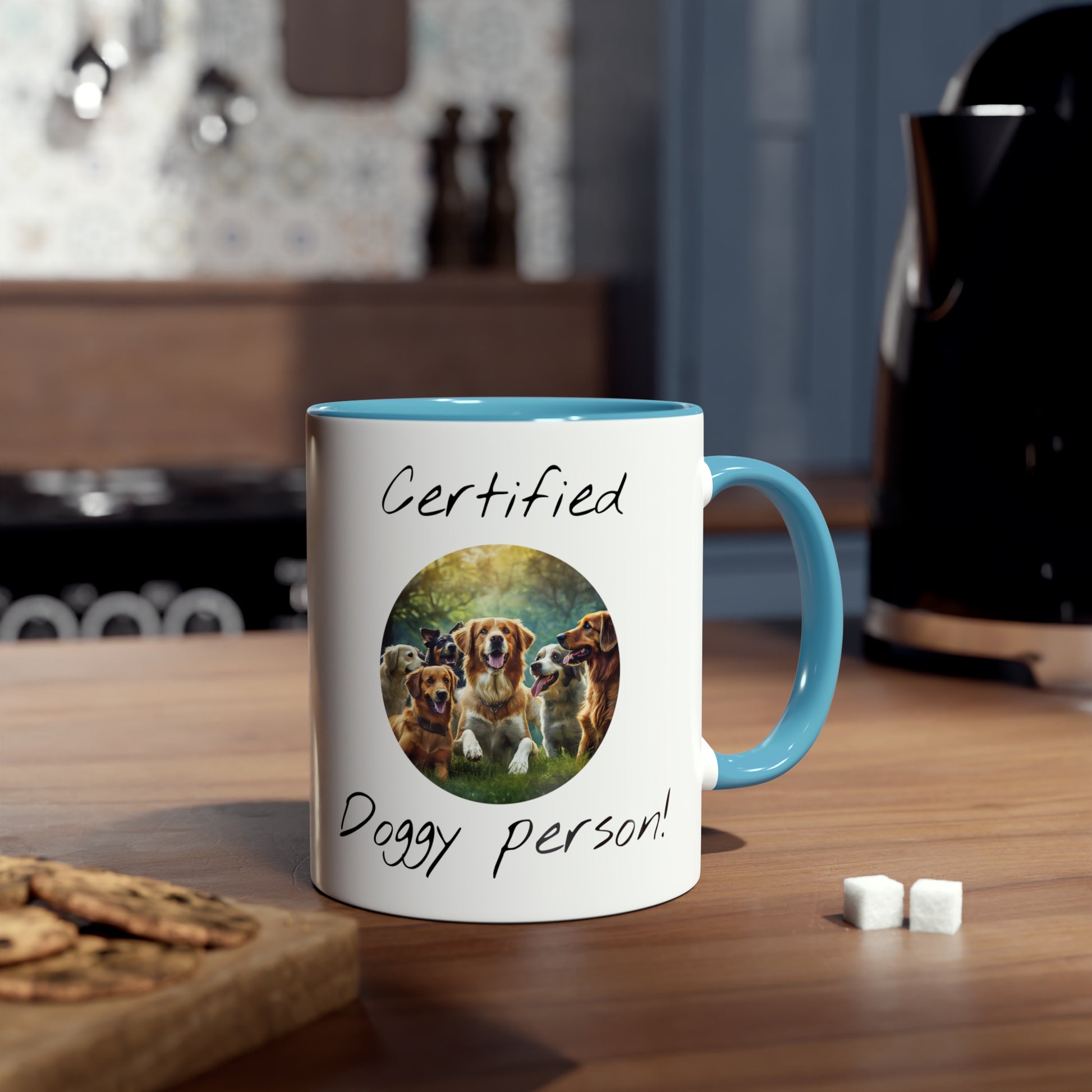 Certified doggy person, printed mugs for vets