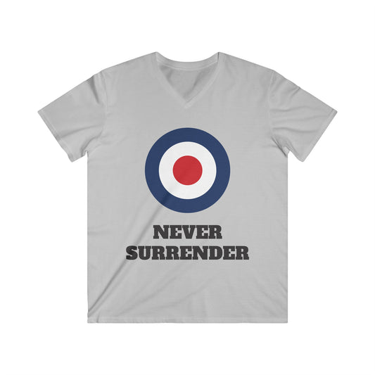 Never Surrender slogan shirt. T-shirts for working out. Motivational workout quotes.